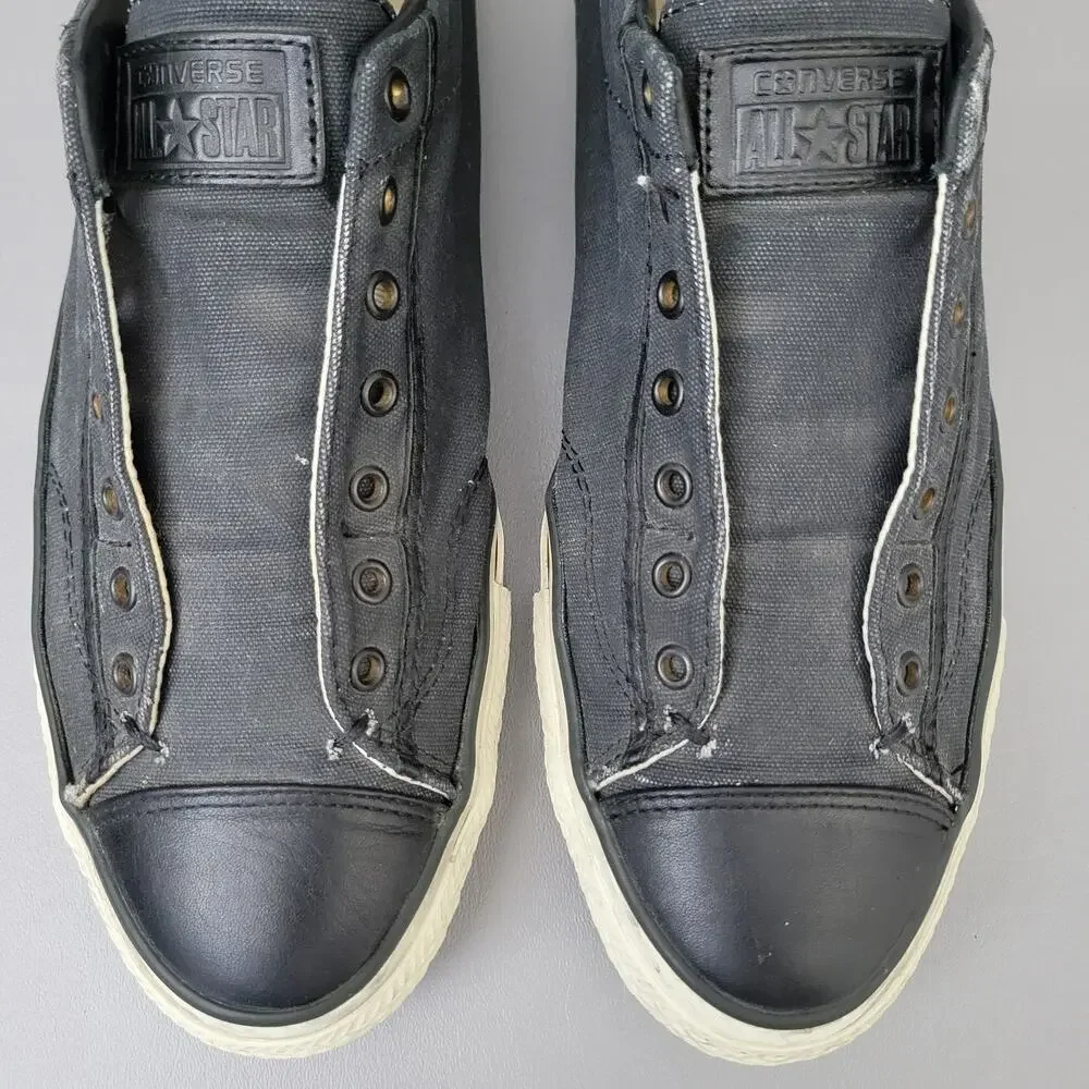 Converse x John Varvatos Chuck Taylor Laceless Slip-On Sneakers Men 9.5 Black - Picture 3 of 16